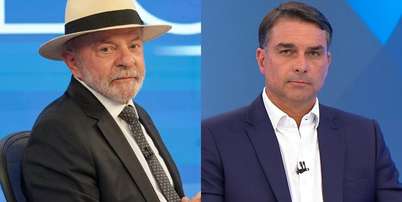 Lula e Flávio Bolsonaro no 'Entrevista com o Candidato', na Globo: o formato de sabatina individual, sem confronto com os adversários, se tornou o formato preferido dos presidenciáveis Foto: Reproduções