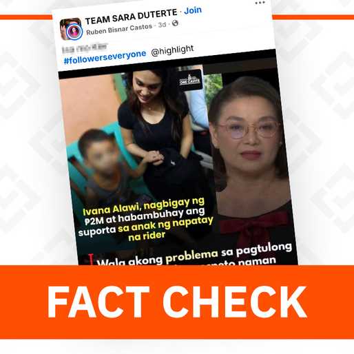 FACT CHECK: Claire Castro quote on Ivana Alawi helping slain driver’s family is fake