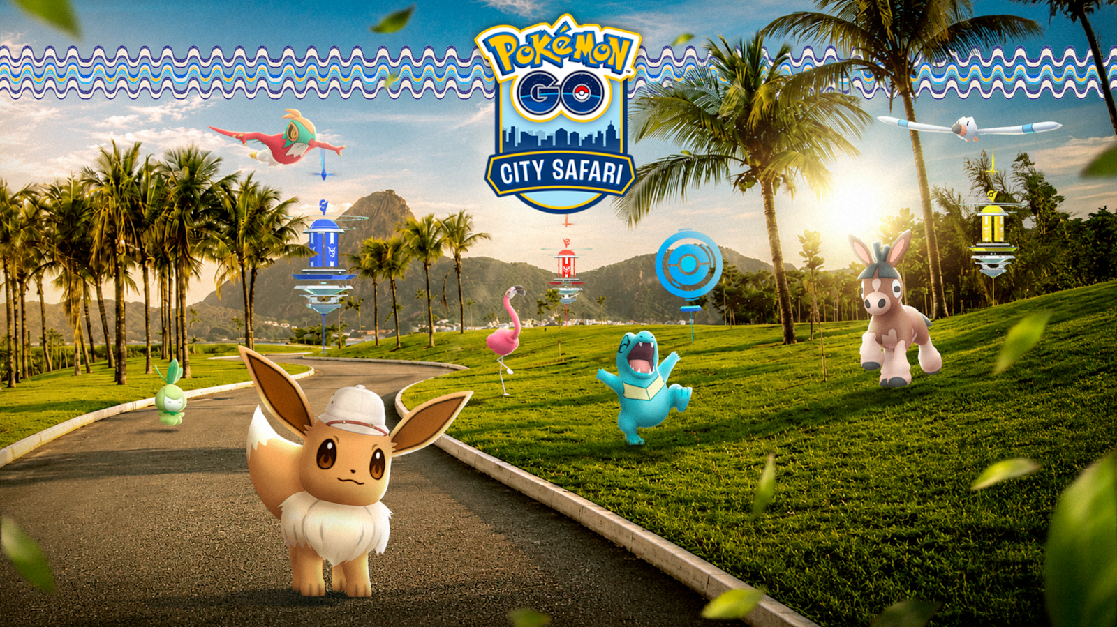 Durante o Safári Urbano, os jogadores poderão encontrar Pokémon específicos espalhados pela cidade divulgação Pokémon Company