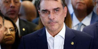 Flávio Bolsonaro teria viajado em mesmo avião que Moraes, em datas diferentes Foto: Wilton Junior/Estadão Conteúdo